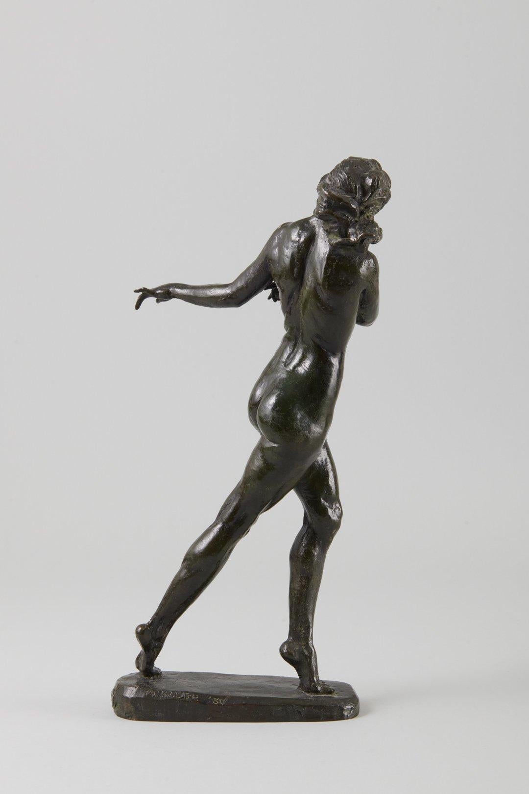 Nude Walking, Early 20th Century Bronze Sculpture, Cleveland School Artist For Sale 2