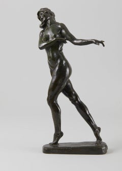 Nudo che cammina, scultura in bronzo dei primi del Novecento, artista della Scuola di Cleveland