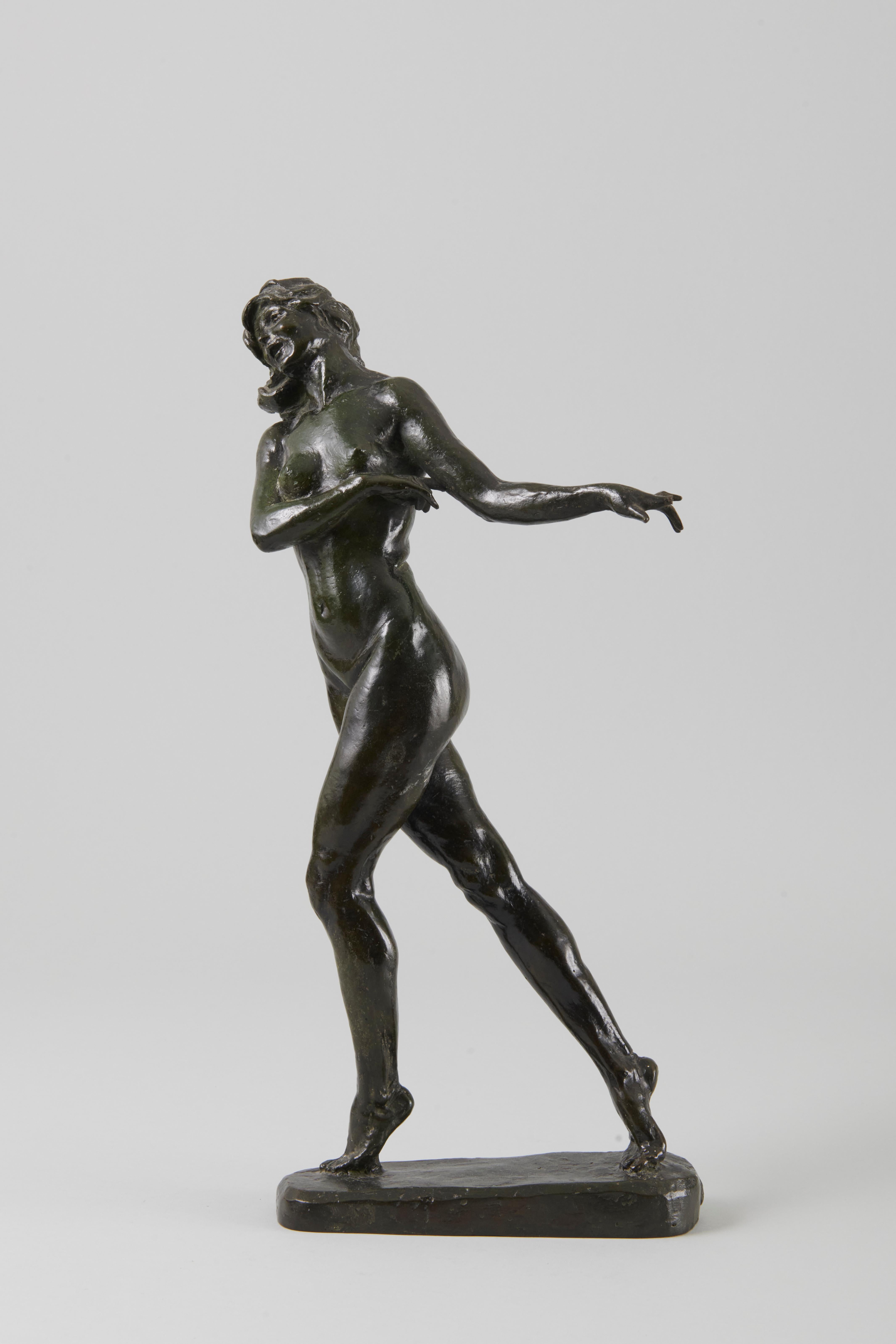 Nude Walking, Early 20th Century Bronze Sculpture, Cleveland School Artist