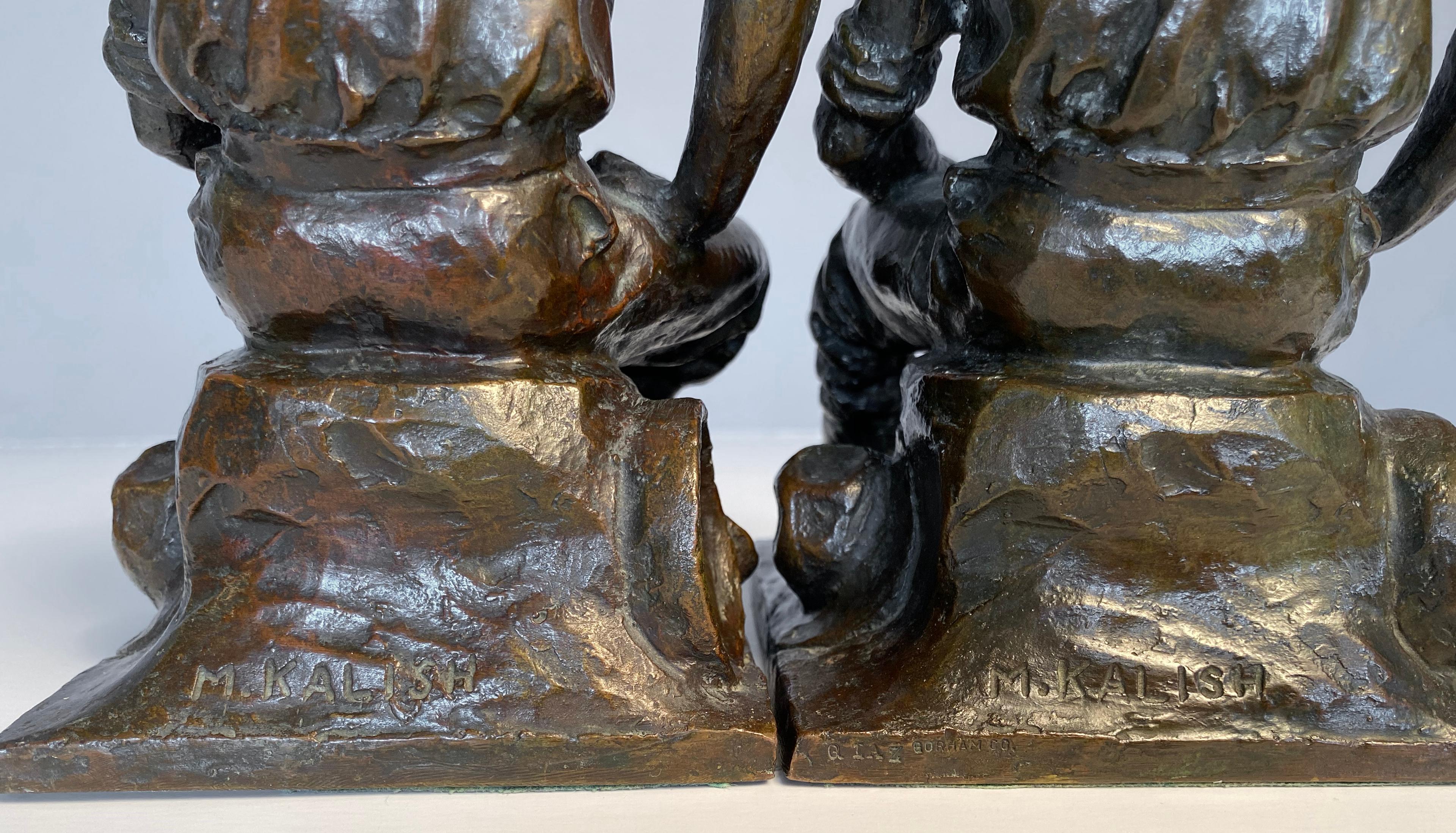 Pair of Miner Bookends For Sale 2