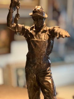 "Steel Worker" Bronze Sculpture from the artist's Labor Series