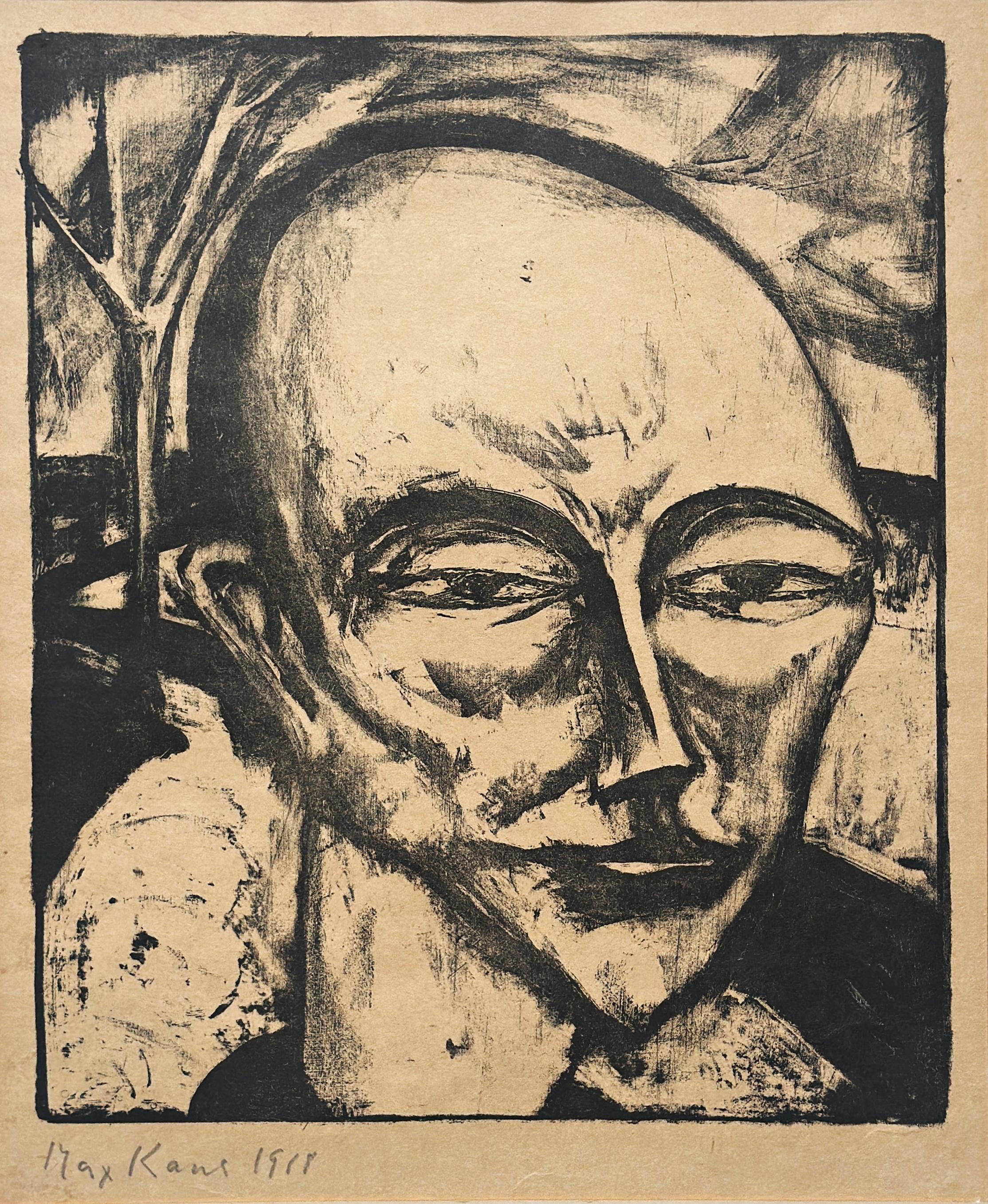 Expressionist Portrait, Lithograph, German