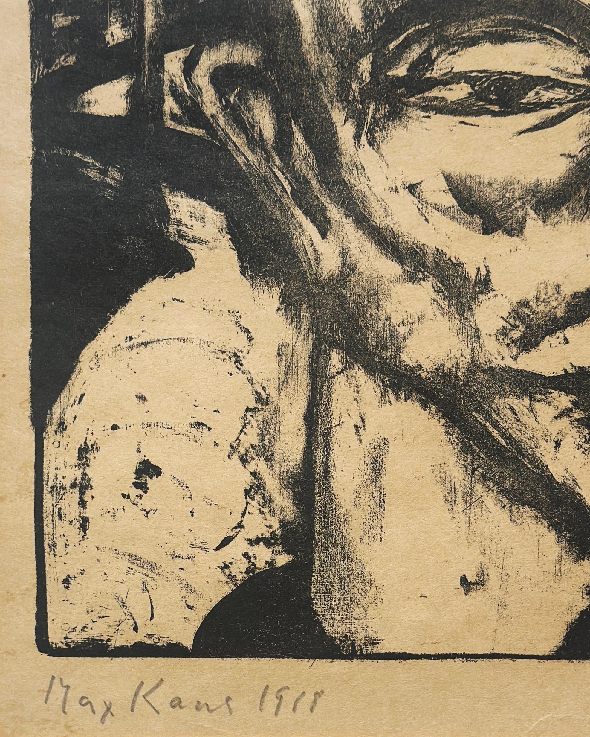 Expressionist Portrait, Lithograph, German