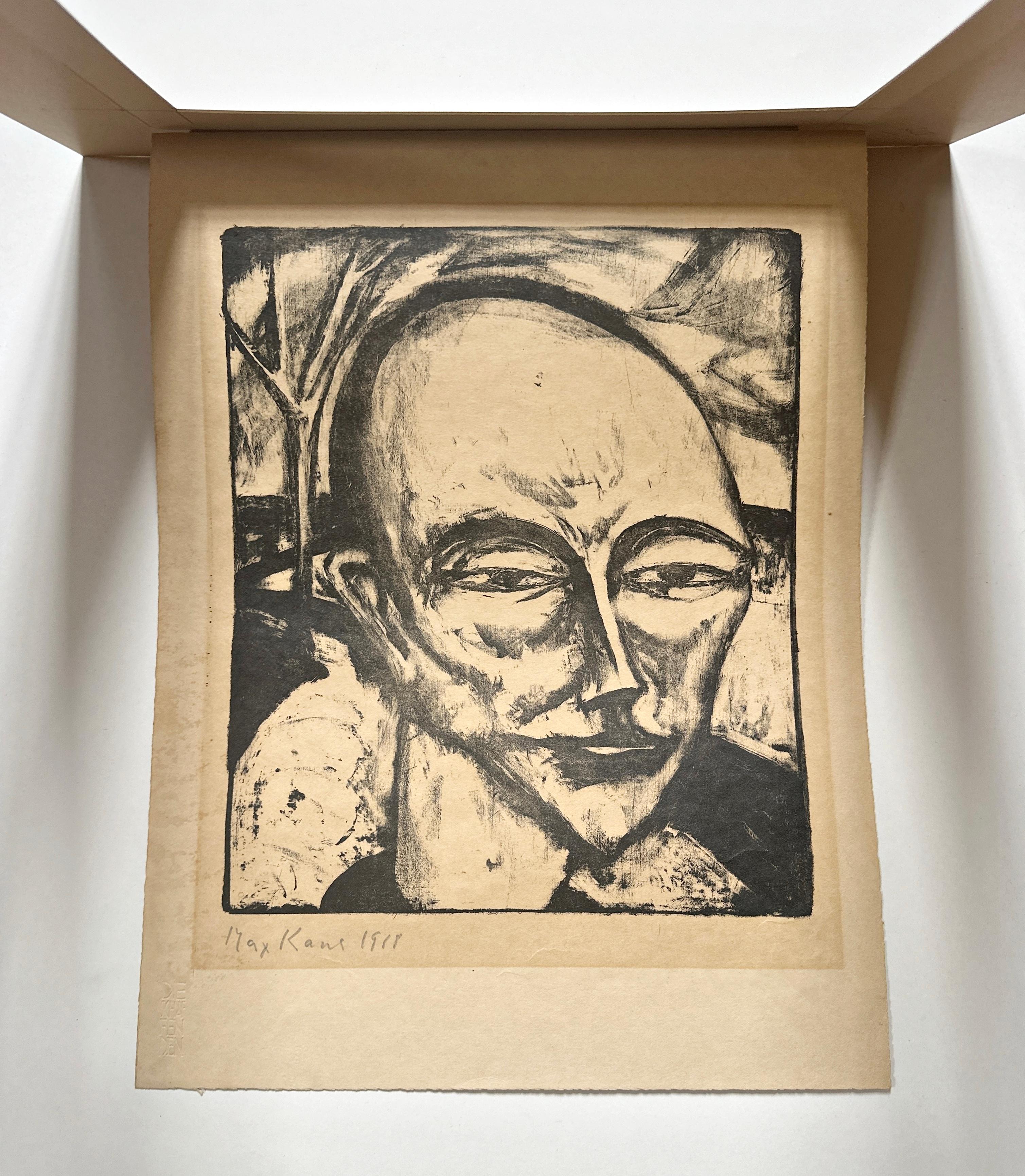 Expressionist Portrait, Lithograph, German