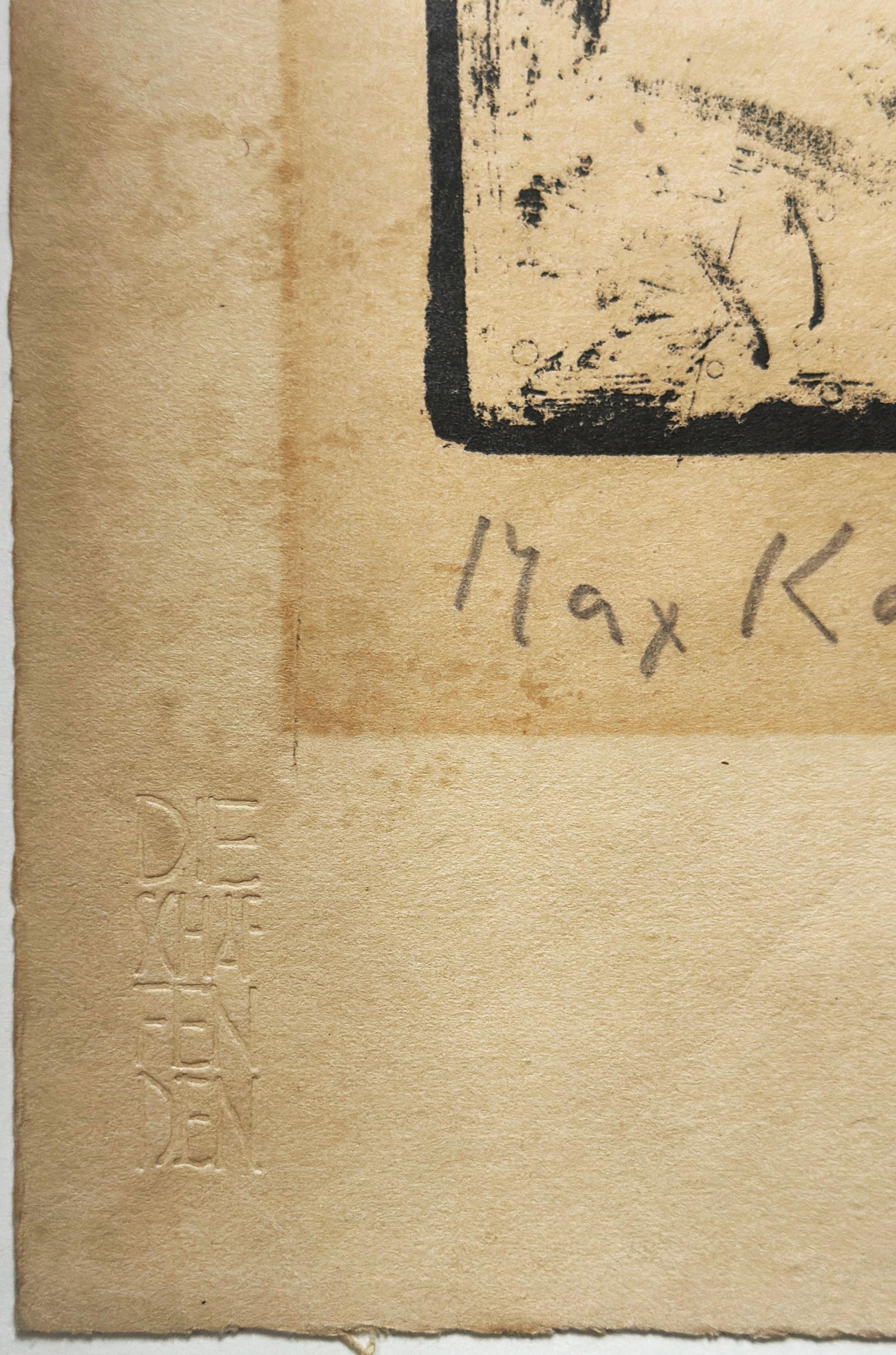 Expressionist Portrait, Lithograph, German