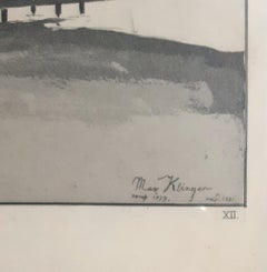 Amor, Tod und Jenseits – Radierung von M. Klinger – 1881