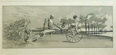 Antique Amor, Tod und Jenseits - Etching by M. Klinger - 1881