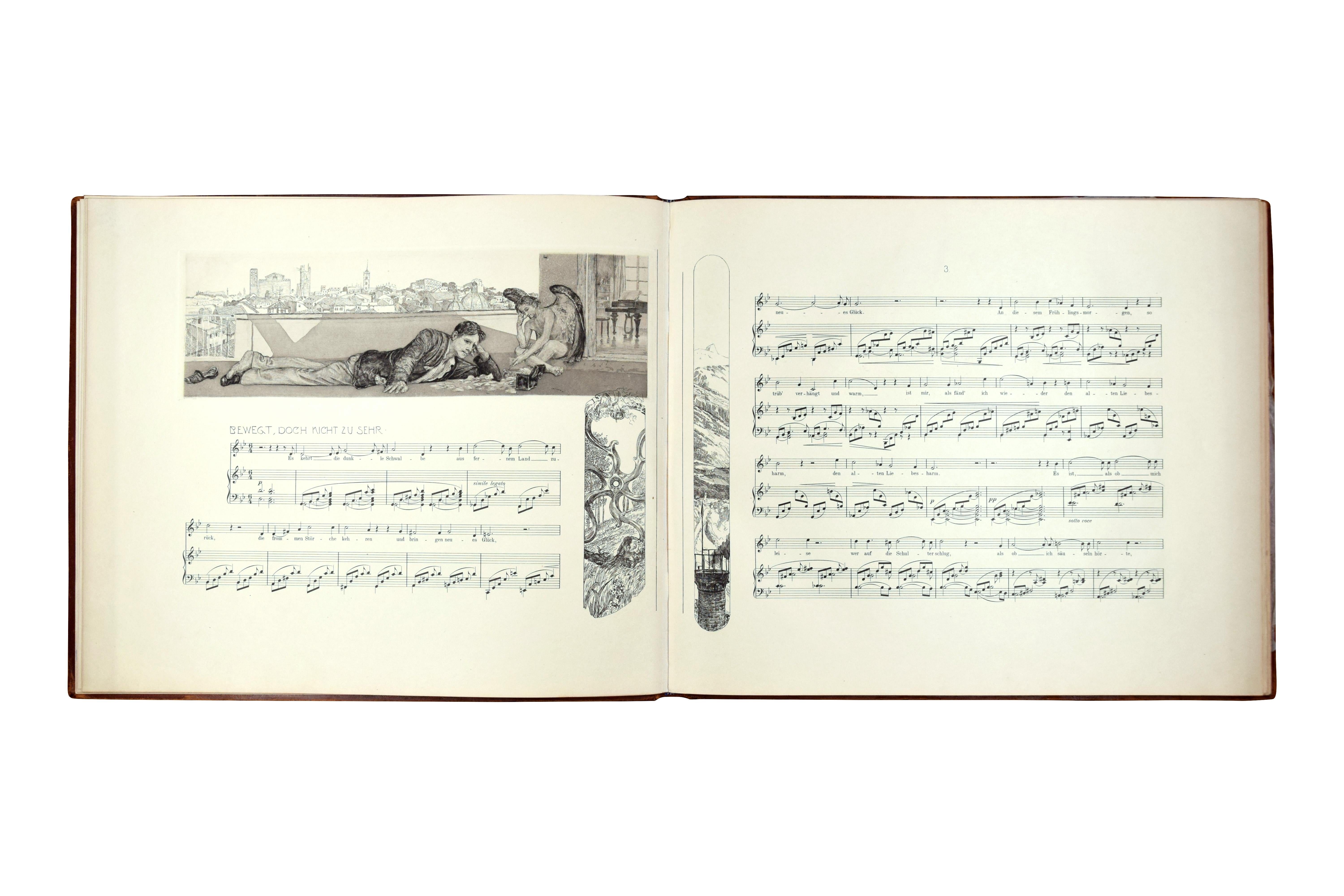 Brahms-Phantasie - Rare Portfolio of 41 Engravings by Max Klinger - 1894 For Sale 3