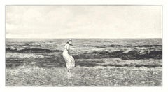 By The Sea - Original Etching and Aquatint by Max Klinger - 1881