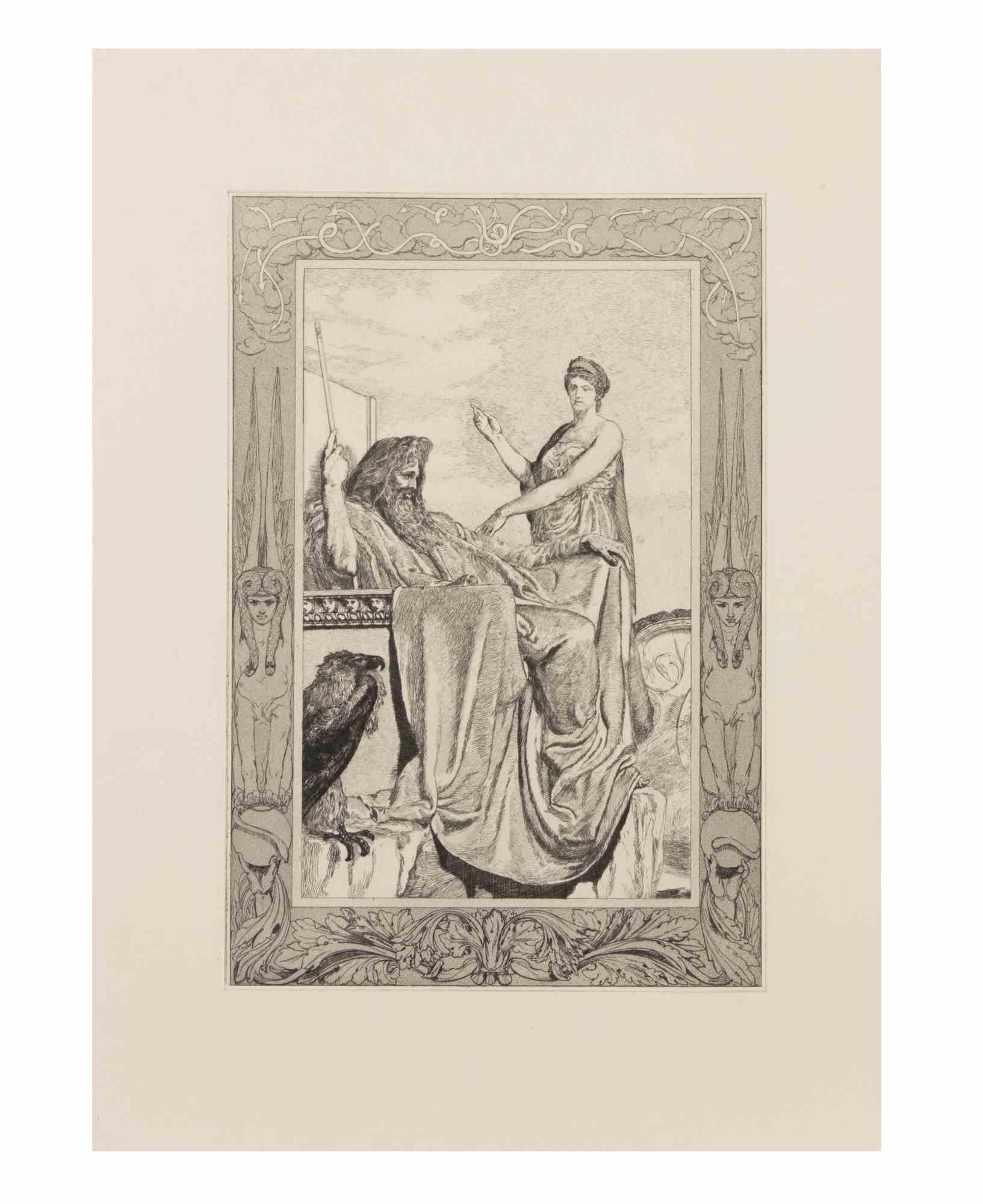 Jupiter and Venus - Etching by Max Klinger - 1909 For Sale 1