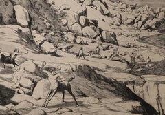 Landslide (Bergsturz), Pre-20th Century Etching by Max Klinger