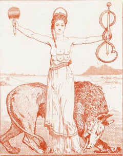 Gravure de Max Klinger, « Nature, Femme, Artémis d'Éphèse », romantisme allemand