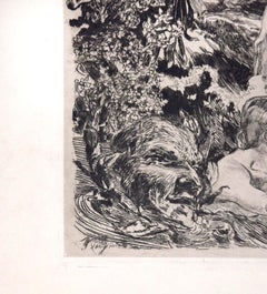 Menzel Fest-Blatt - Original Etching by Max Klinger - 1884