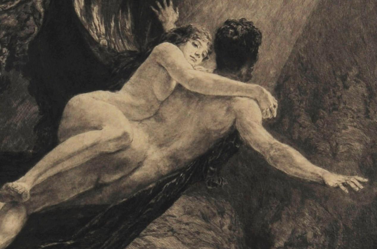 Neue Träume von Glück (New Dreams of Happiness) - Expressionist Print by Max Klinger