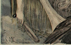 "Penelope, " original color etching by Max Klinger