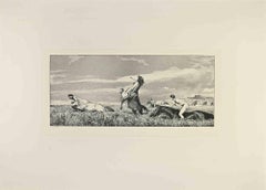 Pursued Centaur (Verfolgter Centaur) - Etching by Max Klinger - 1881