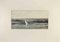 Mar desde Intermezzi - Aguafuerte de Max Klinger - 1881
