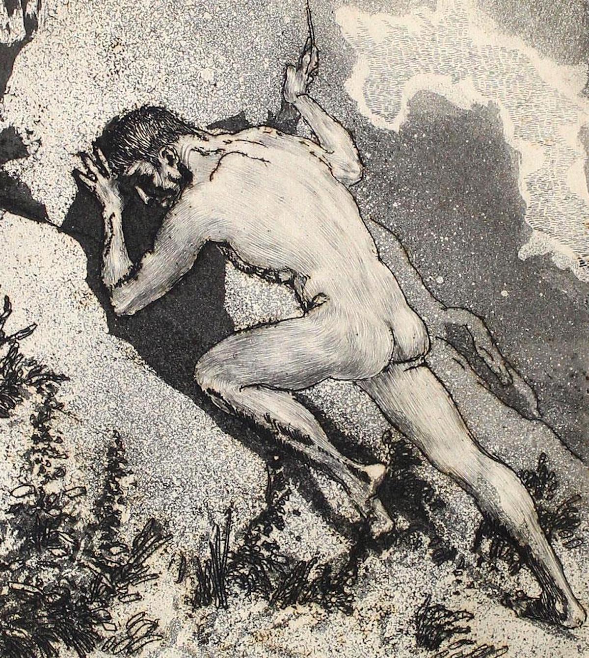 Sisyphos. Die Fakultäten - Original Etching by M. Klinger - 1914 - Print by Max Klinger