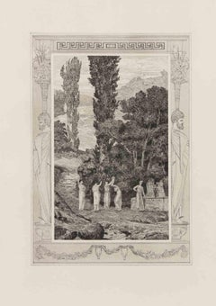 Venere e le sue sorelle - Acquaforte di Max Klinger - 1909