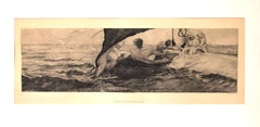Venus in Muschelwagen - Etching by E. Einschlag after M. Klinger - 1907