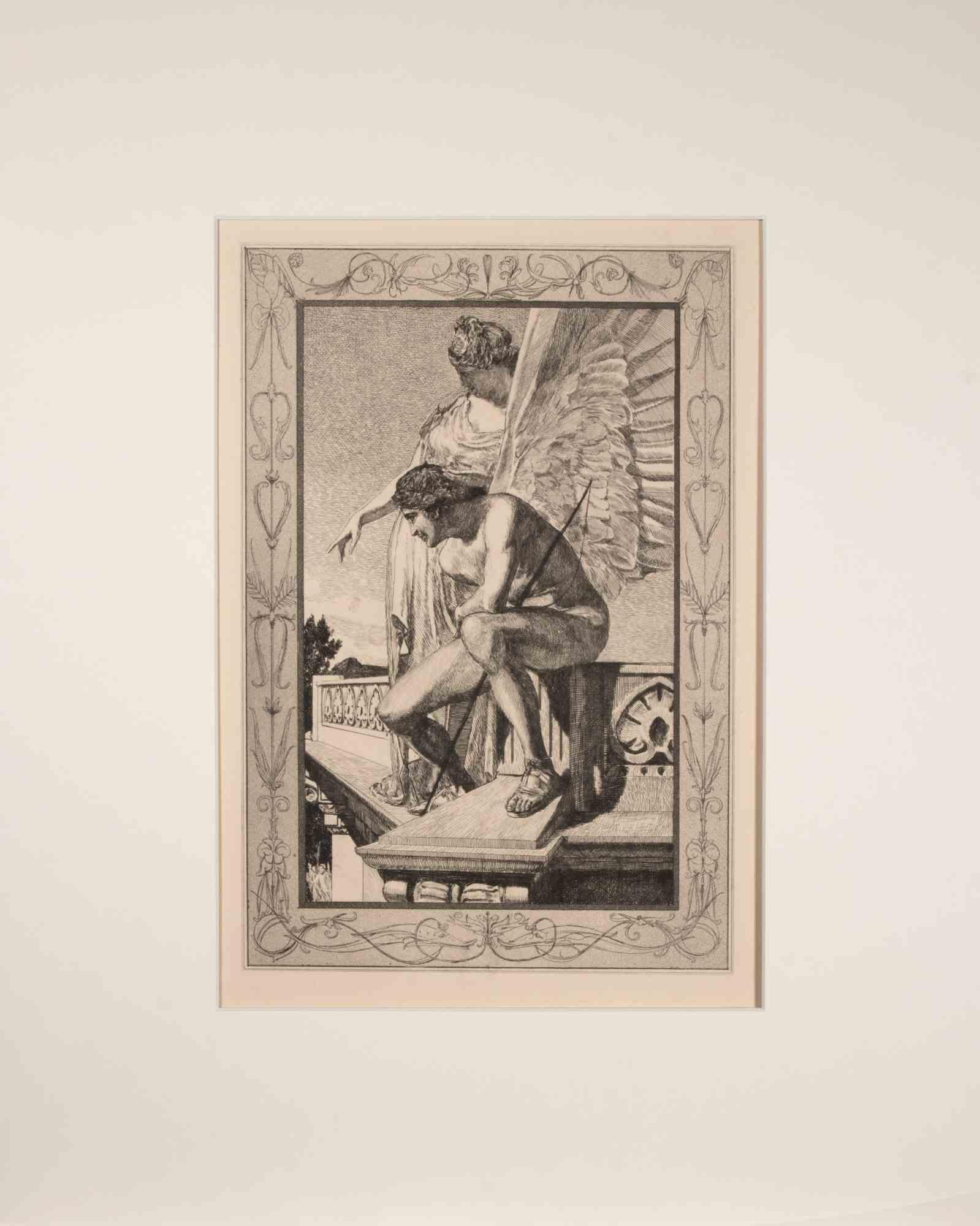 Venus zeigt Amor Psyche - Etching by Max Klinger - 1880 For Sale 1