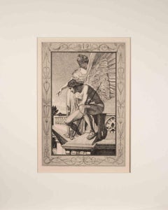 Venus zeigt Amor Psyche - Etching by Max Klinger - 1880