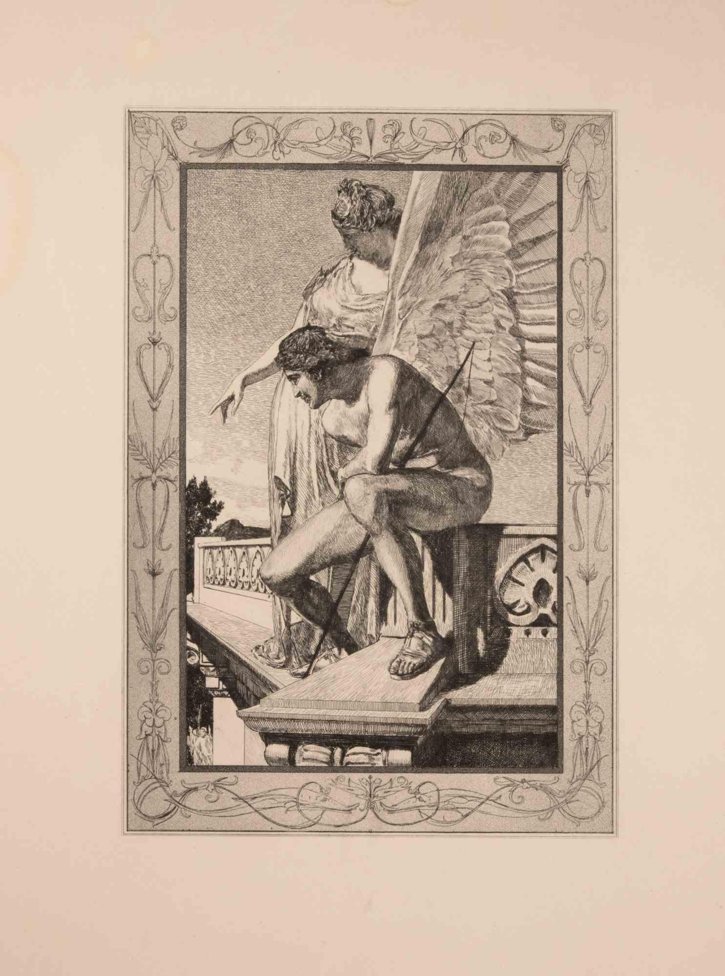 Etching and aquatint realized in 1880, belonging to the Series "Amor und Psyche", Opus V.

Ref. Singer 67, IV.

Excellent condition.