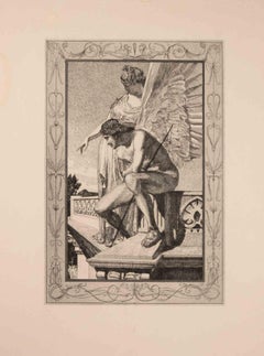 Venus zeigt Amor Psyche - Etching by Max Klinger - 1880