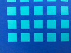 Op Art: Blue & Green Geometric Abstract (Edition 20/100)