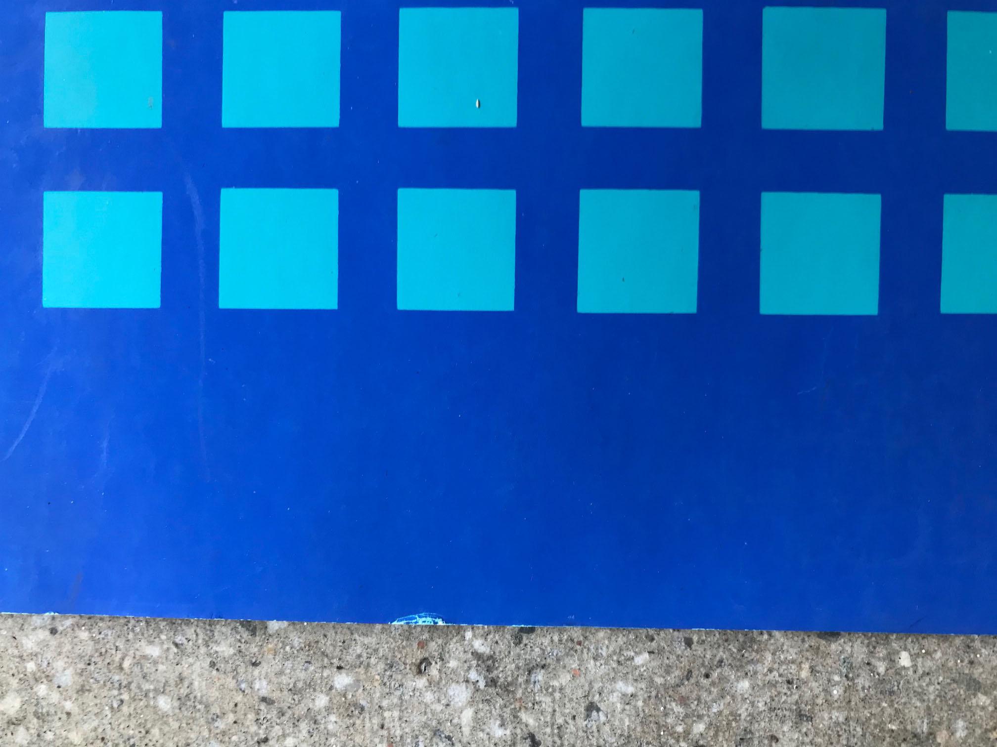 Op Art: Blue & Green Geometric Abstract  (Edition 20/100) For Sale 1