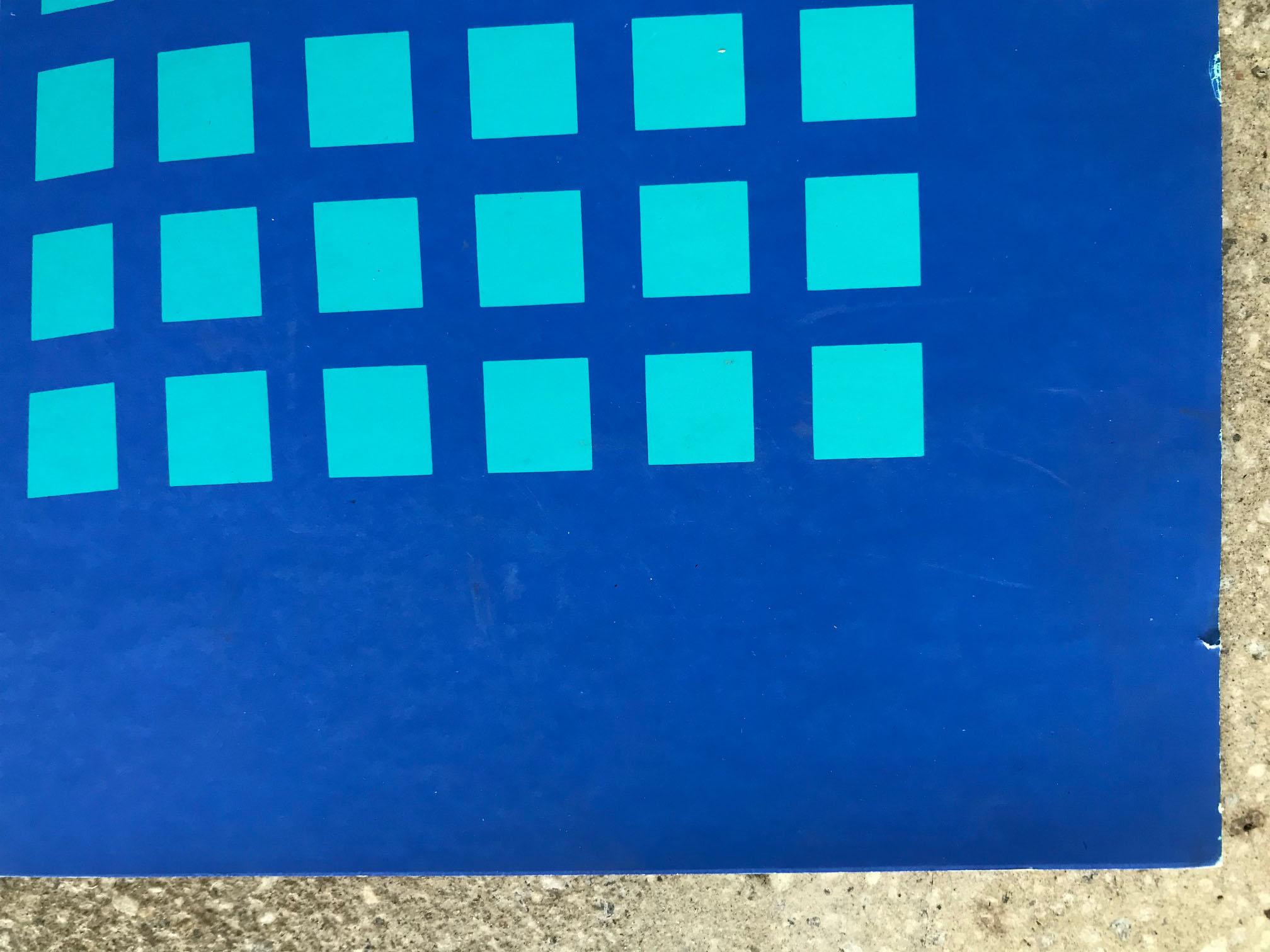 Op Art: Blue & Green Geometric Abstract  (Edition 20/100) For Sale 3