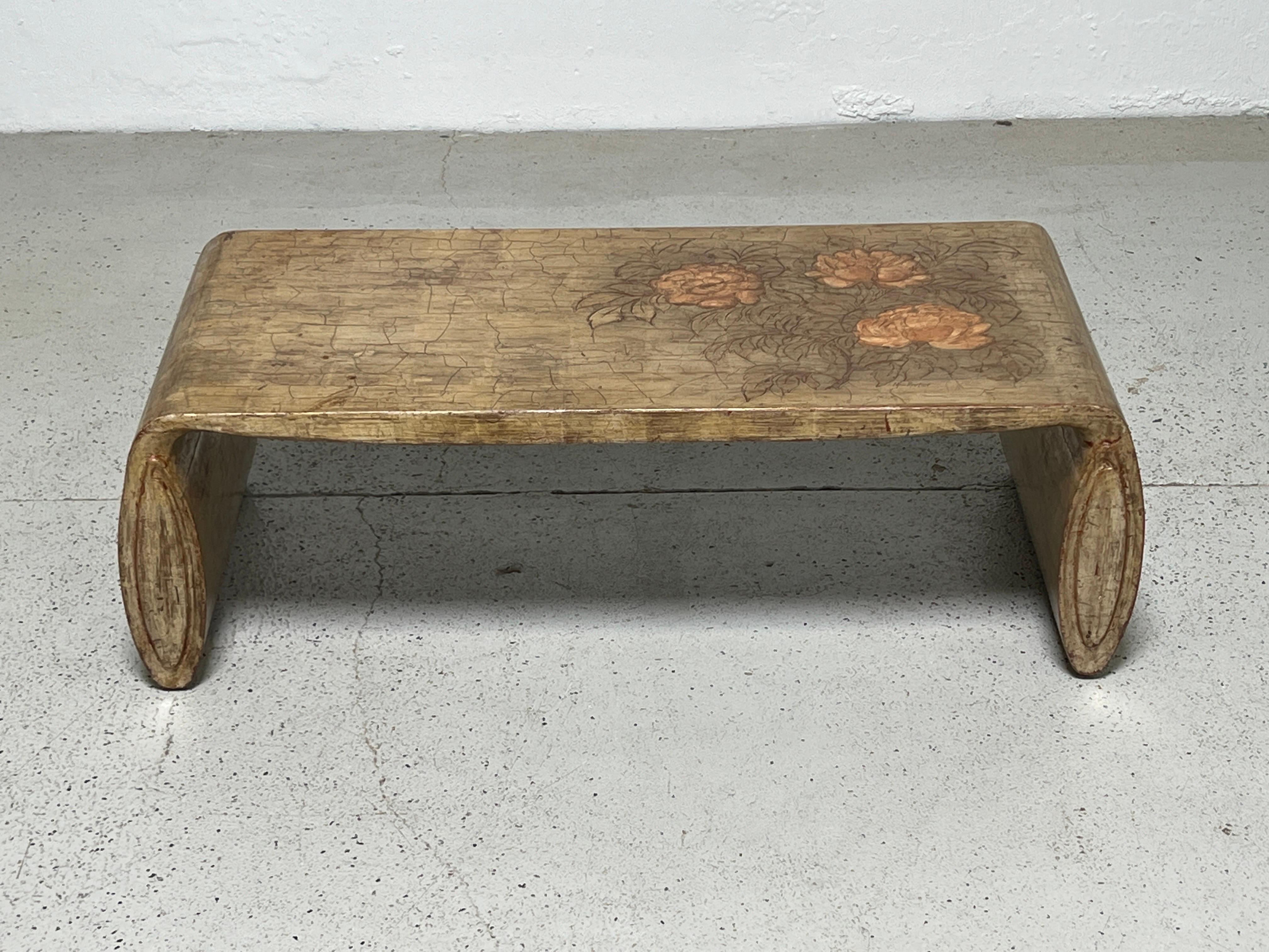Max Kuehne Gilt Wood Coffee Table, 1935 In Good Condition For Sale In Dallas, TX