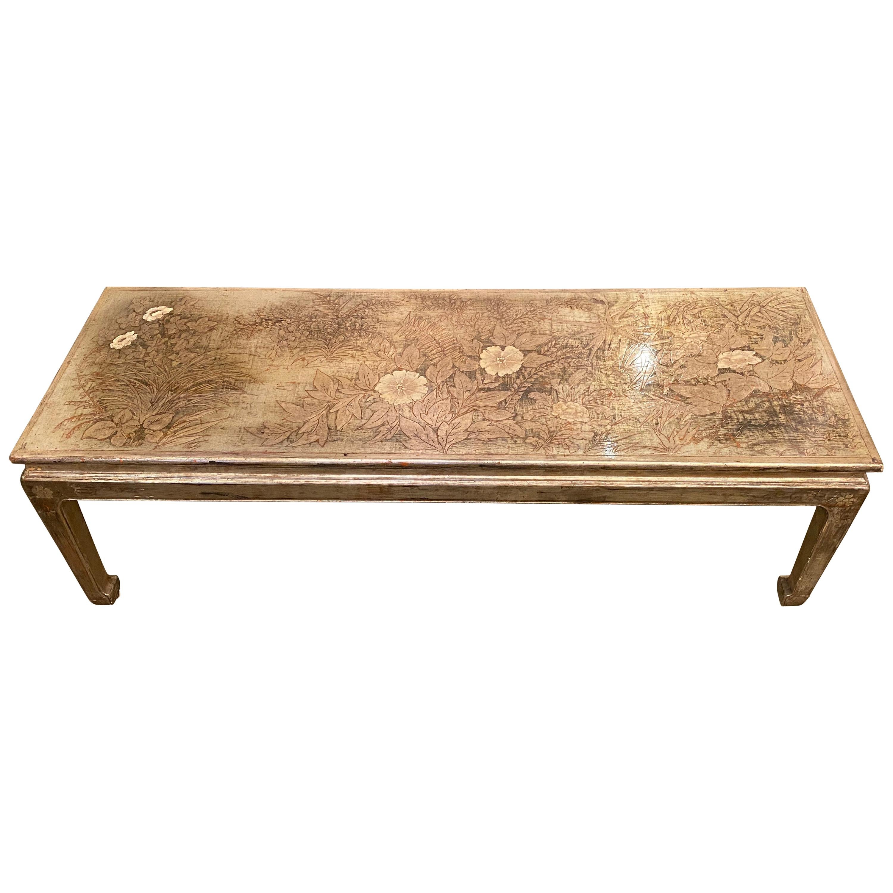 Max Kuehne Silver leaf Coffee Table For Sale
