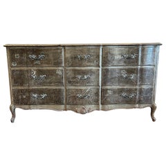 Max Kuehne Silver Leaf Decorated Dresser, c. 1940's