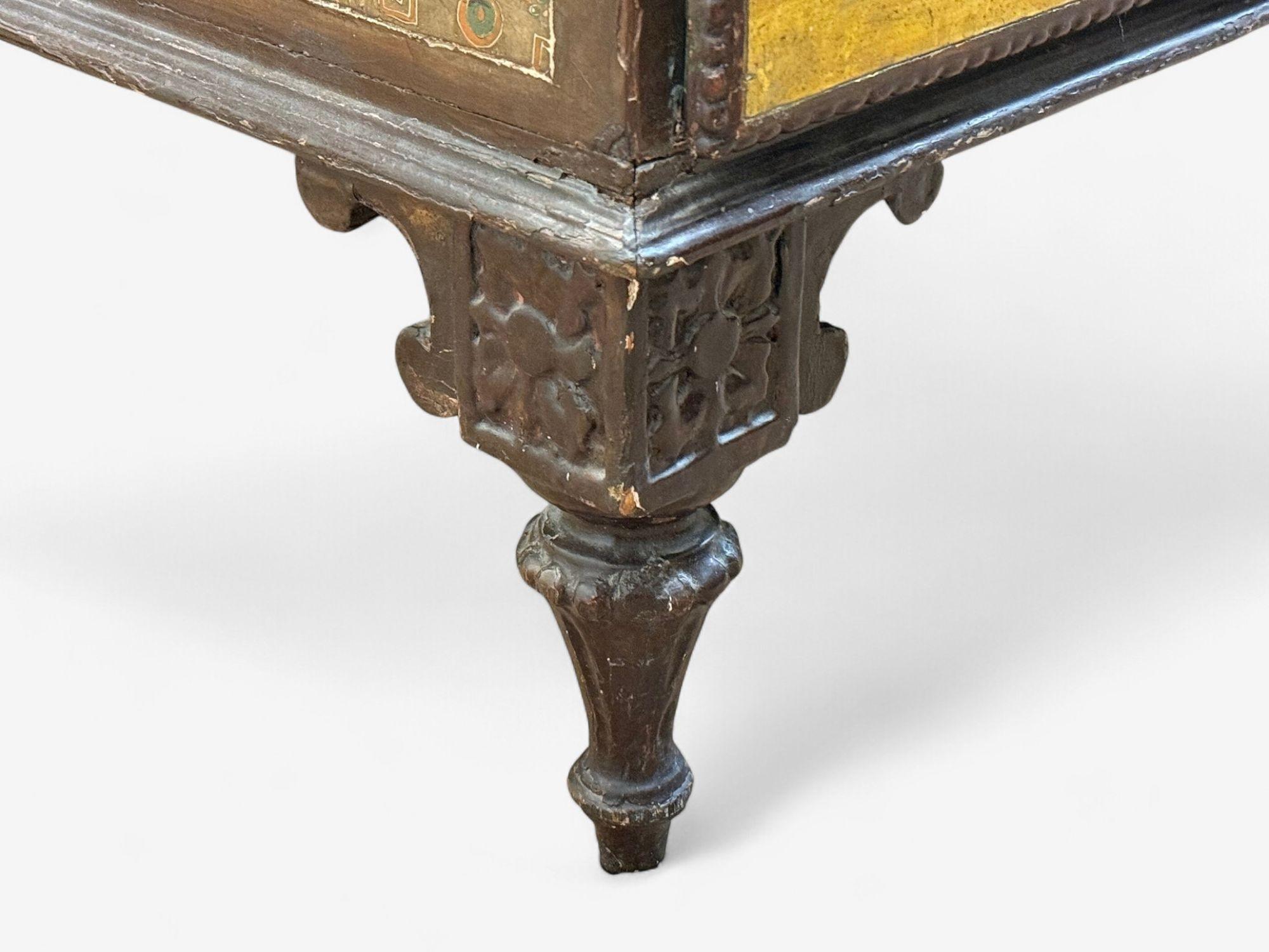 Max Kuehne, Commode in foglia d'argento, legno dipinto, raro, USA, anni '50 in vendita 7