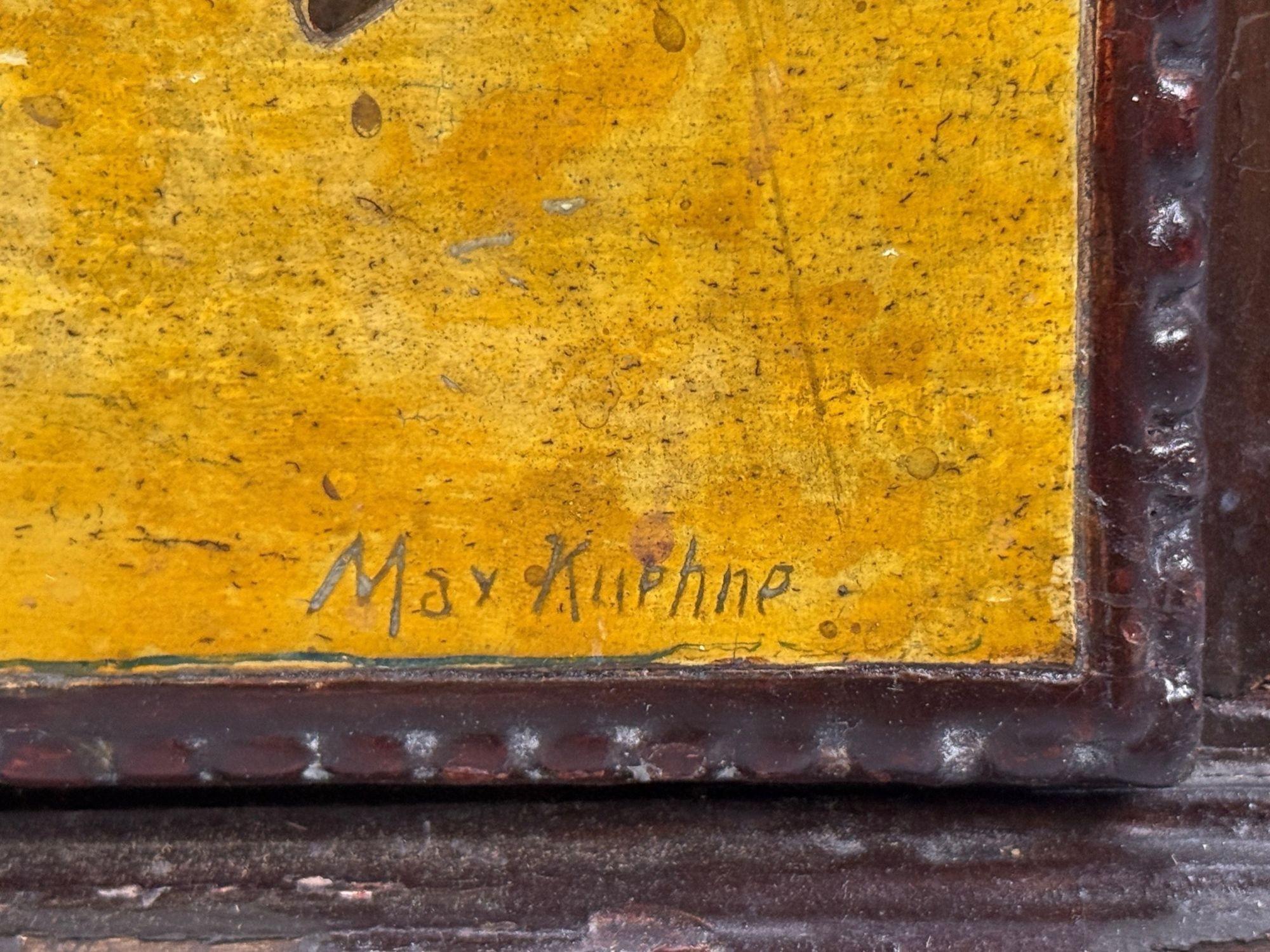 Max Kuehne, Commode in foglia d'argento, legno dipinto, raro, USA, anni '50 in vendita 1