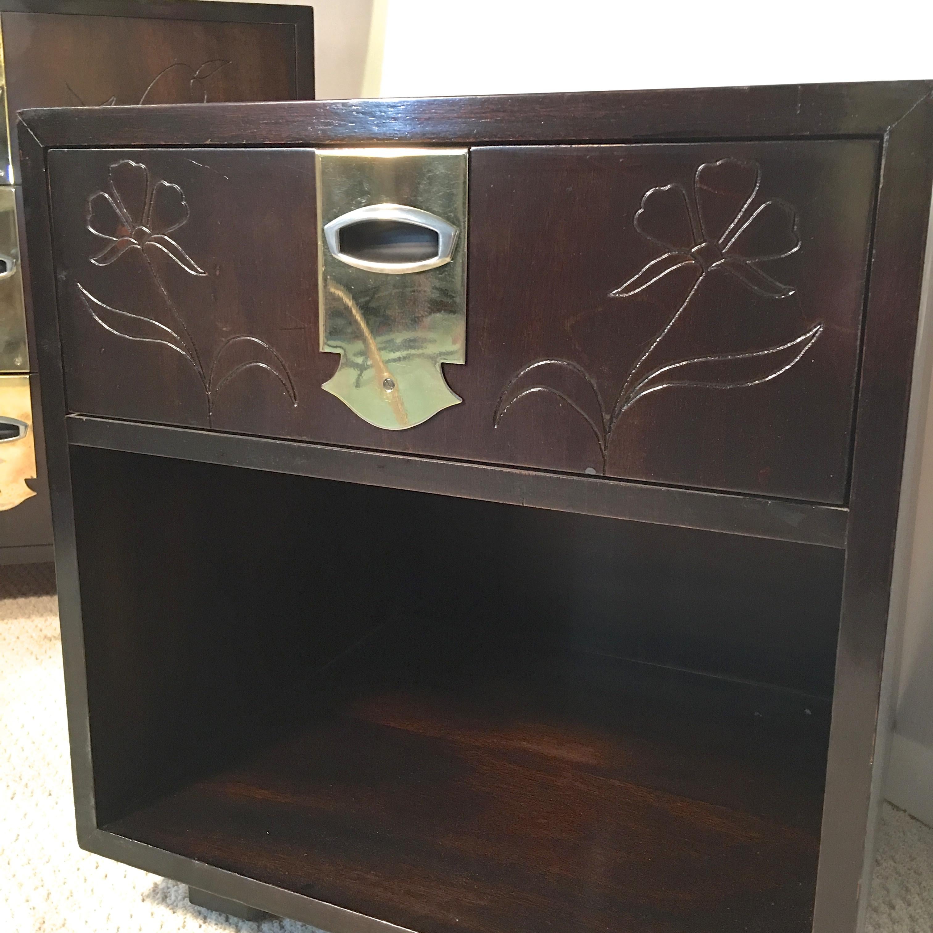 Mid-Century Modern Max Kuehne Style Nightstand by Henredon For Sale