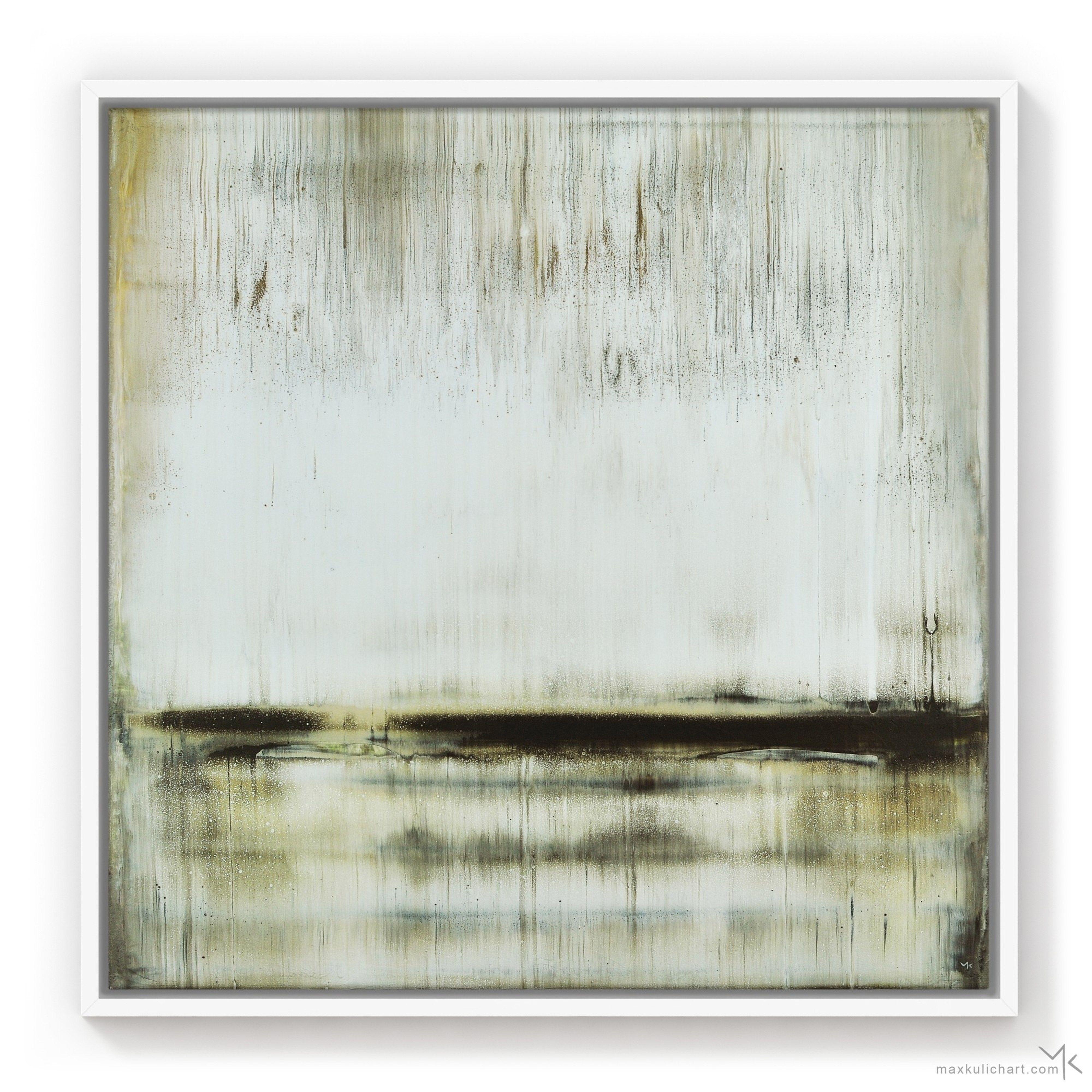 Profondo estatico, Pittura, Acrilico su tela - Abstract Painting Grigio di Max Kulich
