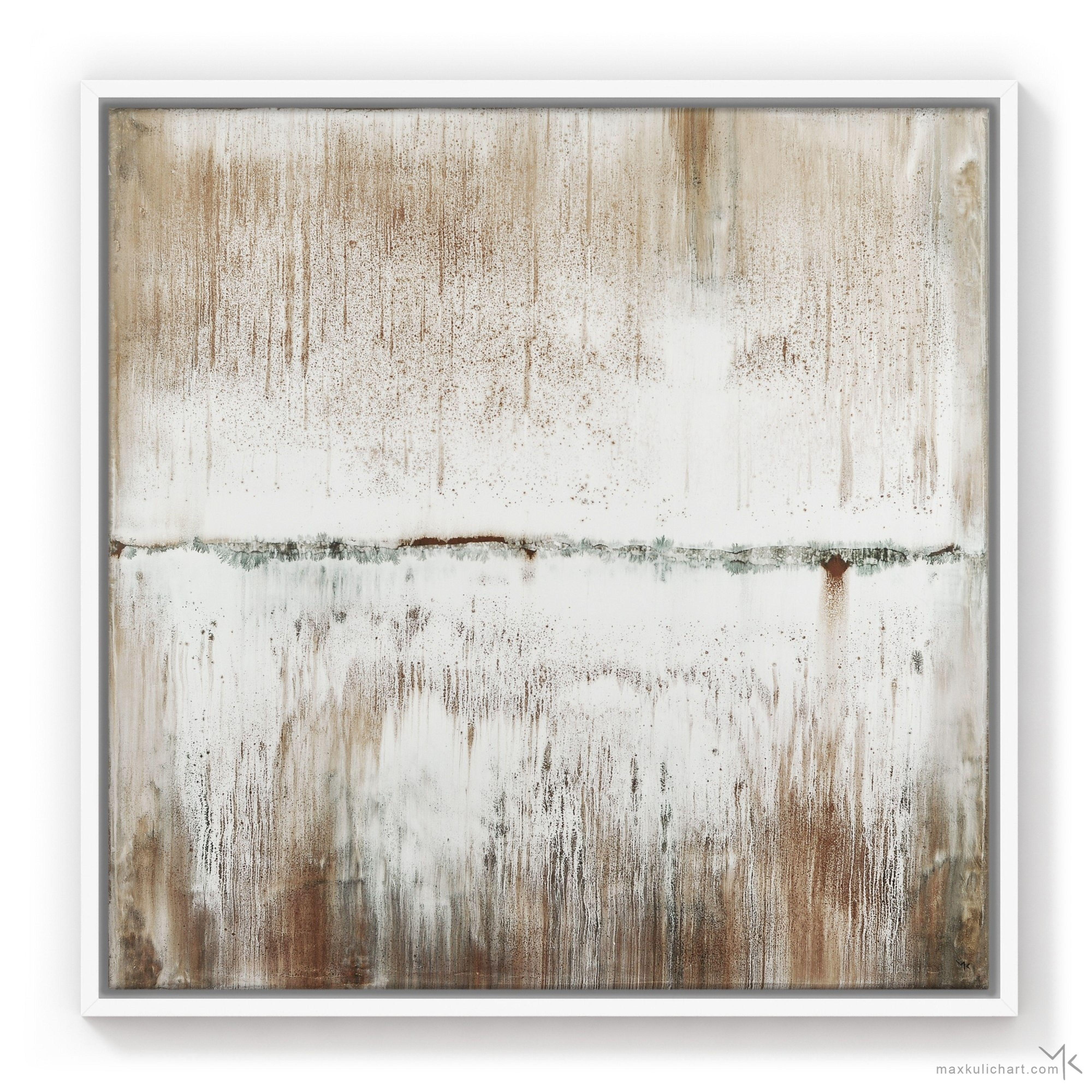 Golden Kush, Pintura, Acrílico sobre lienzo - Abstract Painting Gris de Max Kulich