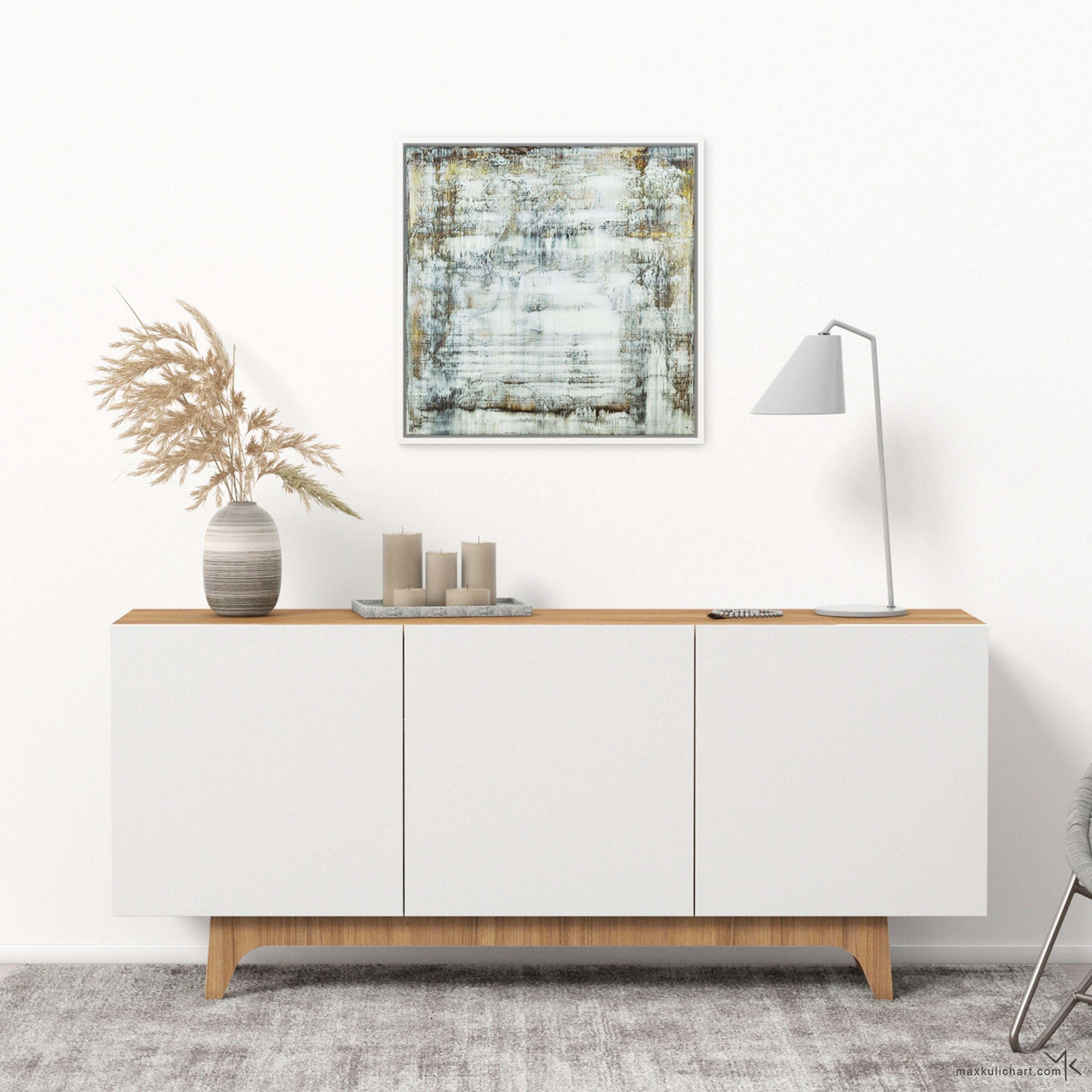 INFO  Titolo: Tessuto lattiginoso    ID opera d'arte: MK201827    Creato: 2018, firmato e datato    Dimensioni: 50x50cm  19,7x19,7in    Mezzo: Acrilico su tela    Quadro astratto originale di Max Kulich. Dipinto a mano con colori acrilici di alta