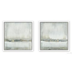 Silberne Ströme  Set von 2 Gemälden, Acryl auf Leinwand