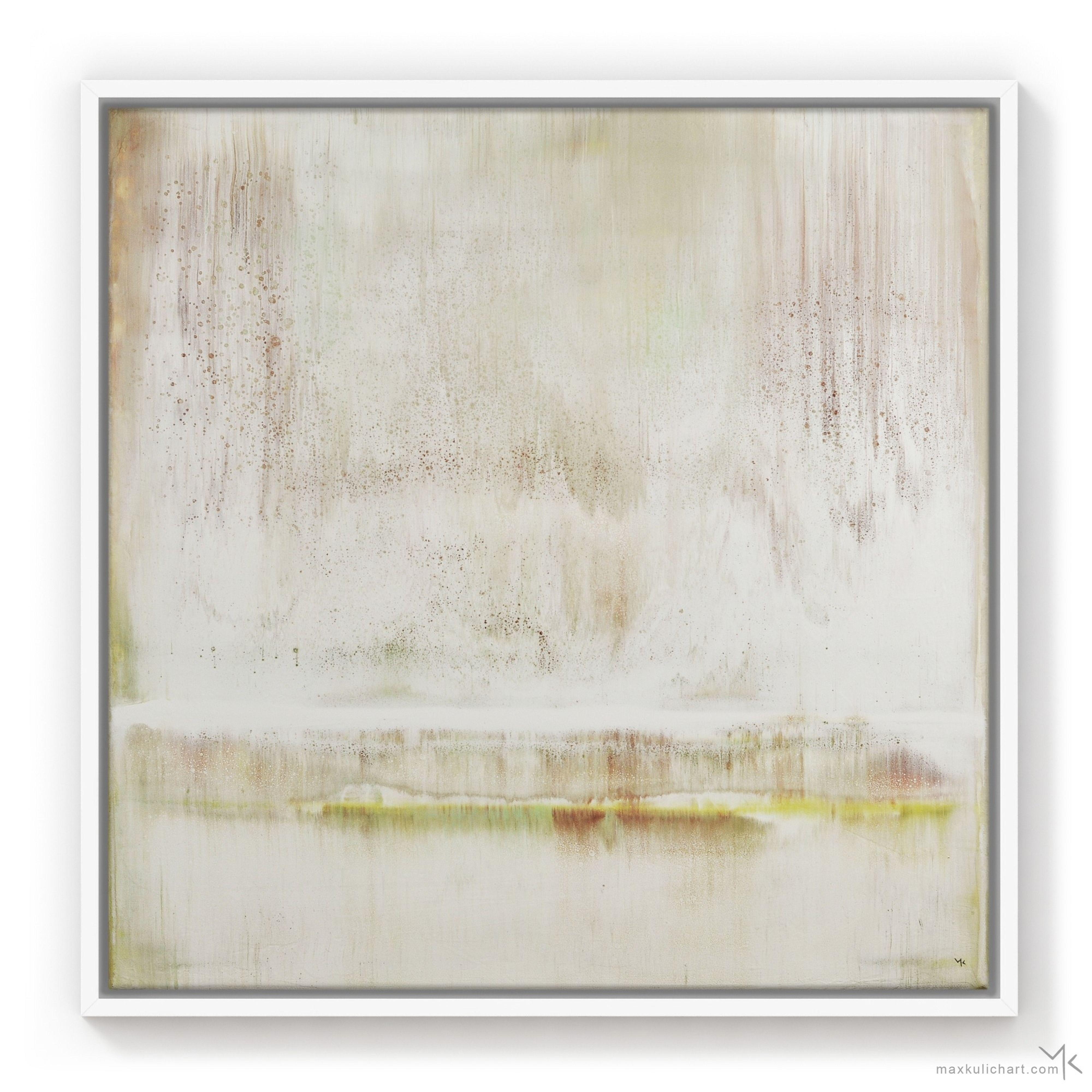 Sincera Quietud, Pintura, Acrílico sobre lienzo - Abstract Painting Beige de Max Kulich
