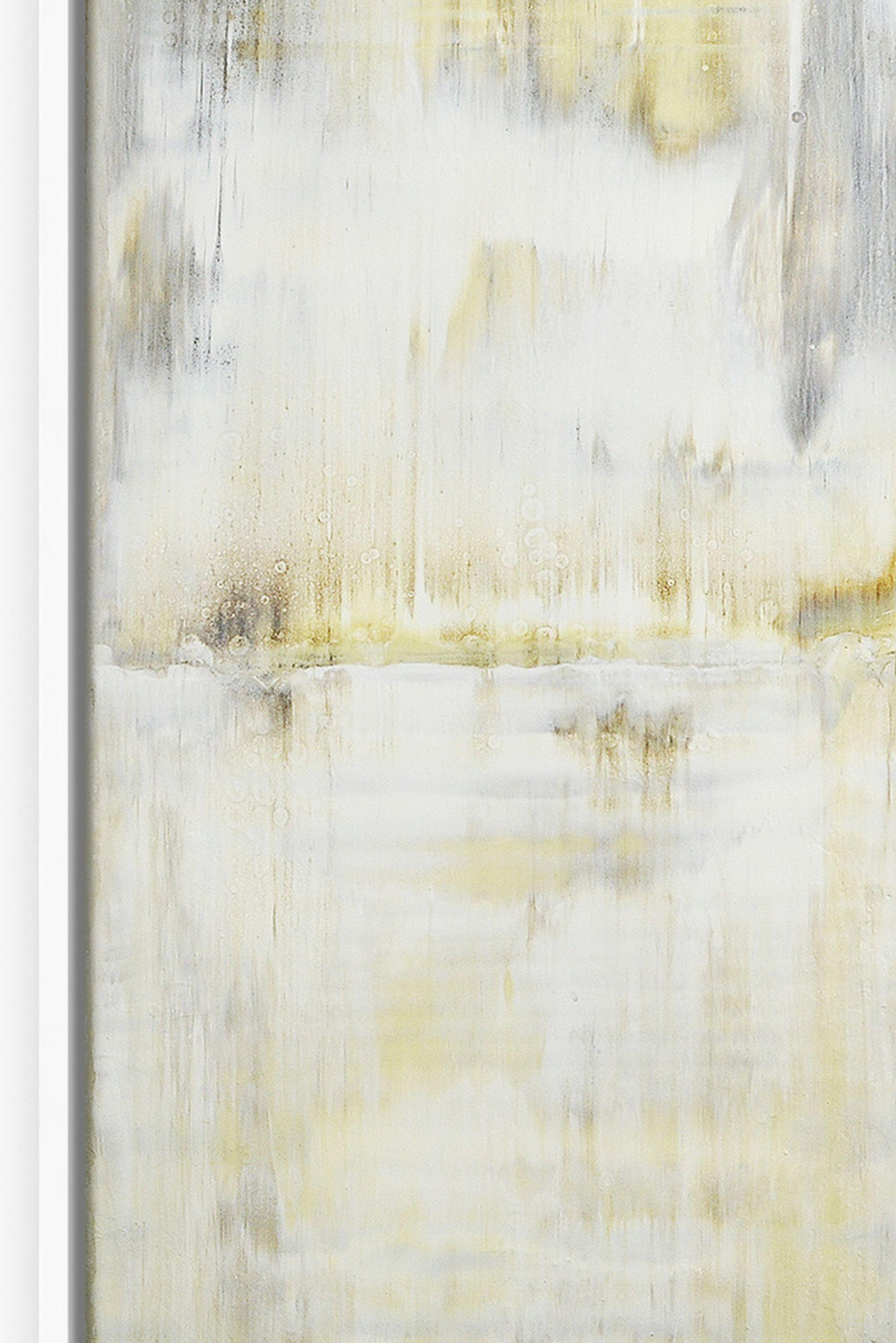 Marfil liso, Pintura, Acrílico sobre lienzo - Painting Abstracto de Max Kulich