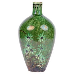 Max Laeuger German Early Floral Pattern Art Pottery Vase, c.1898