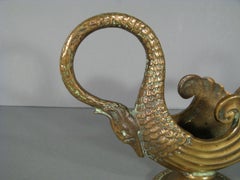 Max Le Verrier: Antique Patinated Bronze Libation Cup in Antique Style - 1Y100