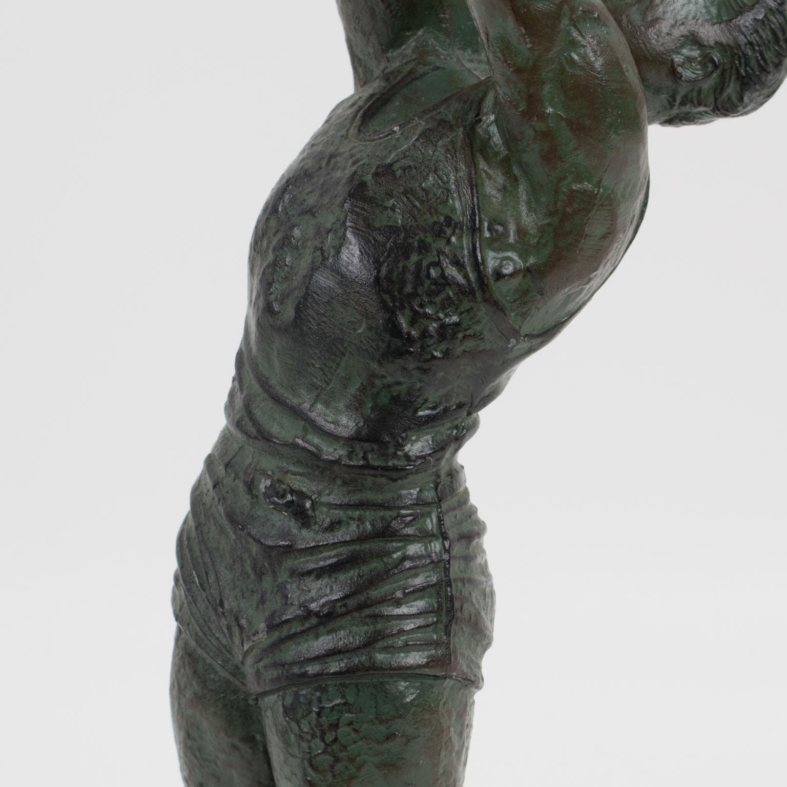 Max Le Verrier Art Deco Bronze BasketBall Player Sports Sculpture 4