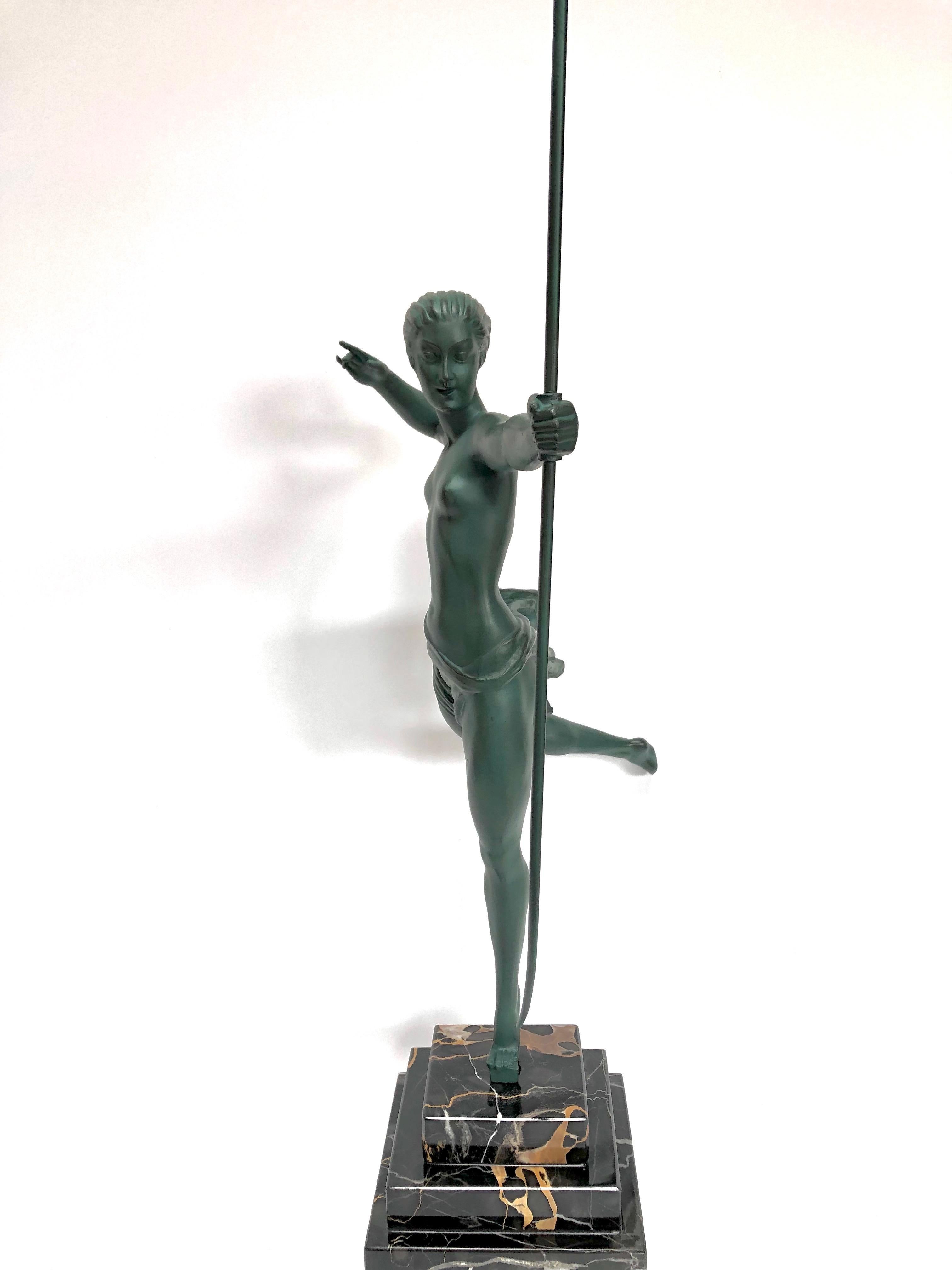 Max le Verrier Atalante Art déco sculpture For Sale 4