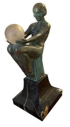 Max le Verrier Bronze avec lampe