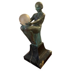 Max le Verrier Bronze avec lampe