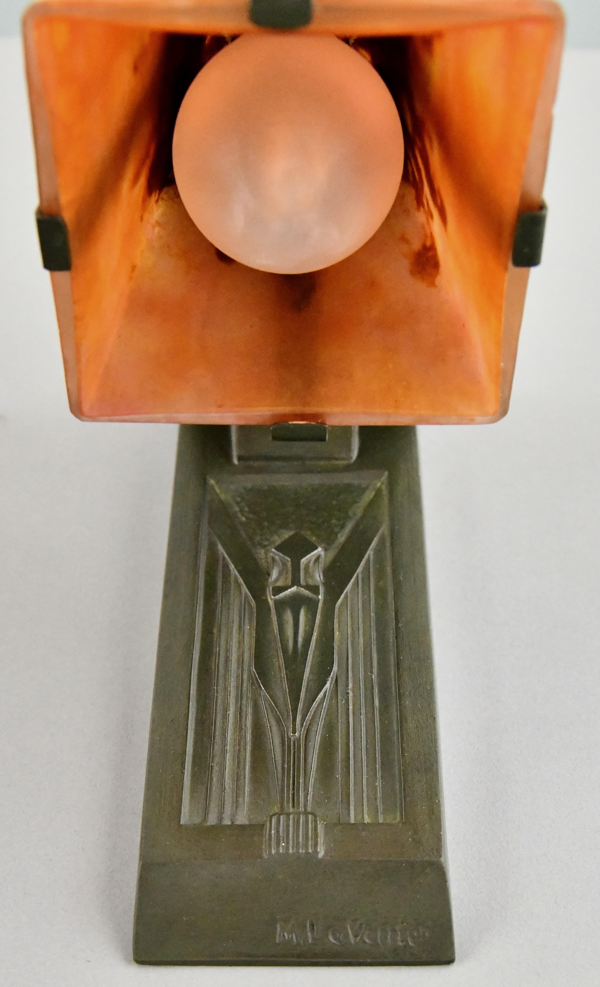 Apliques Art Decó Max Le Verrier & Daum con pájaros estilizados, 1930 en venta 3